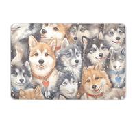Housse de matelas à langer motif chiens husky sibériens, très absorbants, lavables en machine, pour les tout-petits, 132,1 x 86,4 cm (L x l)