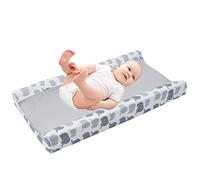 Housse de Matelas à Langer pour BéBé, Douce et Respirante Housse de Table a Langer en Coton, housse de protection matelas à langer amovible, Housse de lit Extensible nouveau-né, Eléphant Gris