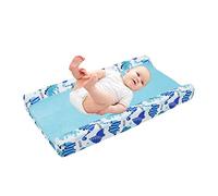 Housse de Matelas à Langer pour BéBé, Douce et Respirante Housse de Table a Langer en Coton, housse de protection matelas à langer amovible, Housse de lit Extensible nouveau-né, Dinosaure Bleu