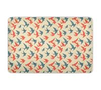 Housse de matelas à langer réutilisable avec hirondelle rouge et bleue - Très absorbante - Pour bébé garçon et fille - 132,1 x 86,4 cm (L x l)