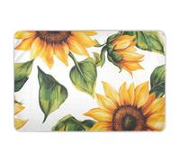 Housse de matelas à langer réutilisable avec motif tournesols rustiques blancs extra larges et absorbants pour bébé et enfant 132,1 x 86,4 cm (L x l)