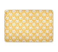 Housse de matelas à langer réutilisable avec visages de chat blancs - Très absorbante - Lavable en machine - Pour bébé - 132,1 x 86,4 cm (L x l)