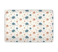 Housse de matelas à langer réutilisable ivoire Porc-épic extra large, résistante à l'eau, tapis à langer respirant, produits de literie pour nourrissons et tout-petits, 132,1 x 86,4 cm (L x l)