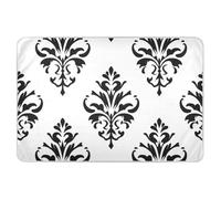 Housse de matelas à langer réutilisable - Motif fleurs vintage - Noir et blanc - Extra large - Lavable en machine - Pour nourrisson et tout-petit - 132,1 x 86,4 cm (L x l)