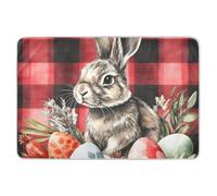 Housse de matelas à langer réutilisable pour le jour de Pâques, motif oreilles de lapin, œufs de lapin, doux et absorbant, doux pour la peau pour nourrisson, 132,1 x 86,4 cm (L x l)