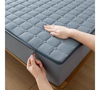 Housse de Matelas avec Fermeture éclair 140x190 Personnalisable Housse Protection Matelas Déménagement Respirant Lavable Couvre/Protège Matelas Integral Matelassé Drap-Housses (80x200+25cm,Blue)