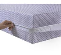 Housse de matelas avec fermeture éclair complète Protège-matelas anti-punaises de lit avec protecteur zippé de 30 cm de profondeur et housse de matelas hypoallergénique avec fermeture éclair double