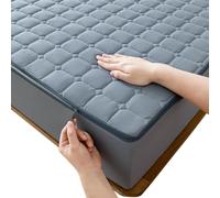 Housse de Matelas avec Fermeture éclair, Protège-Matelas Respirant Lavable Matelas Integral Matelassé Drap-Housses(Bleu,80x200x10cm)