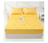 Housse De Matelas Couvre-matelas imperméable, drap-housse de protection réglable avec bande élastique, simple, Double ProtèGe Matelas(Yellow,200x220x30cm)