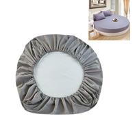 Housse de Matelas Double Housse de Matelas Ronde imperméable Housse de Matelas de Couleur Unie Couvre-lit Rond Drap-Housse Rond protège Matelas Couvre-lit rond thème hôtel couvre-matelas rond