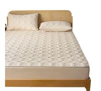 Housse De Matelas Drap-housse imperméable matelassé, protège-matelas for lit double, pleine taille ProtèGe Matelas(White1,Twin 99x190x30cm)