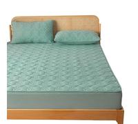 Housse De Matelas Drap-housse imperméable matelassé, protège-matelas for lit double, pleine taille ProtèGe Matelas(Blue,Twin 99x190x30cm)