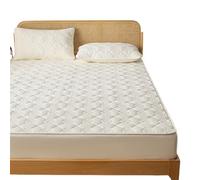 Housse De Matelas Drap-housse imperméable matelassé, protège-matelas for lit double, pleine taille ProtèGe Matelas(White,Twin 99x190x30cm)