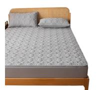 Housse De Matelas Drap-housse imperméable matelassé, protège-matelas for lit double, pleine taille ProtèGe Matelas(Gray,Twin 99x190x30cm)
