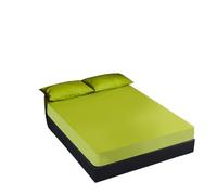 Housse de Matelas Drap-housse ou taie d'oreiller imperméable Anti-traction, ensemble de lit avec bande élastique réglable, housse de matelas simple, Double, King size(Green Waterproof,80X200X30cm)