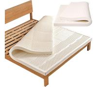 Housse de matelas en latex naturel de 10 cm d'épaisseur pour lit king size Queen Twin Full Size Options Idéal pour une utilisation en hôtel ou en famille 200 x 210 cm