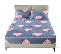 Housse De Matelas Ensemble de protection matelas imperméable à imprimé cœur, drap-housse anti-poussière for chambre coucher, d'amis et hôtel, 3 pièces ProtèGe Matelas(M)