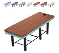 Housse de Matelas for Table de Massage Alèse Anti-Dérapante et Lavable en Fibre Polyester avec Ouverture Faciale, Confortable et Douce Institut de Beauté et Esthéticienne