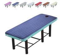 Housse de Matelas for Table de Massage Alèse Anti-Dérapante et Lavable en Fibre Polyester avec Ouverture Faciale, Confortable et Douce Institut de Beauté et Esthéticienne