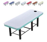 Housse de Matelas for Table de Massage Alèse Anti-Dérapante et Lavable en Fibre Polyester avec Ouverture Faciale, Confortable et Douce Institut de Beauté et Esthéticienne