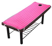 Housse de Matelas for Table de Massage Alèse Anti-Dérapante et Lavable en Fibre Polyester avec Ouverture Faciale, Confortable et Douce Institut de Beauté et Esthéticienne(Rose,185x70cm/73x27in)