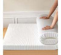 Housse de matelas futon blanche 180 x 200 cm King Size 5 cm/10 cm d'épaisseur respirante pour lit d'appoint