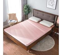 Housse de matelas futon de sol avec fermeture éclair - Protecteur de matelas couleur unie à protection complète lavable, anti-poussière et amovible avec fermeture éclair pour matelas de sol tatami