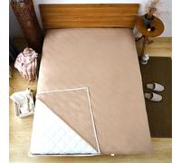 Housse de matelas futon de sol avec fermeture éclair - Protection complète lavable, anti-poussière et amovible avec fermeture éclair pour matelas de sol tatami japonais (kaki, 100 x 200 cm)