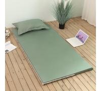 Housse de matelas futon de sol avec fermeture éclair - Protection complète lavable, anti-poussière et amovible avec fermeture éclair pour matelas de sol tatami japonais (vert, 100 x 200 cm)