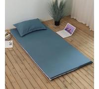 Housse de matelas futon de sol avec fermeture éclair - Protection complète lavable, anti-poussière et amovible - Fermeture éclair pour matelas de sol tatami japonais (bleu foncé, 90 x 200 cm)