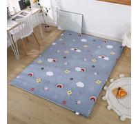 Housse de matelas futon en coton japonais doux avec fermeture éclair - Imprimé arc-en-ciel - 135 x 190 cm - Anti-poussière - Pour matelas futon traditionnel - 135 x 190 cm