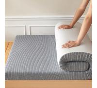 Housse de matelas futon grise - 80 x 190 cm, 5 cm/10 cm d'épaisseur, respirante pour matelas de camping traditionnel, portable et confortable, solution de sommeil pour invités.