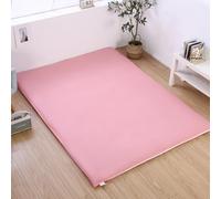 Housse de matelas futon japonais en coton doux avec fermeture éclair et anti-poussière pour matelas de sol traditionnel Rose 135 x 200 cm