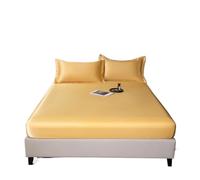 Housse De Matelas Housse de matelas, drap-housse couleur unie avec bande élastique, drap lit, for la maison, l'hôtel, literie ProtèGe Matelas(Yellow,180x200x25cm 1Pc)