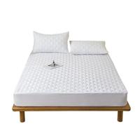 Housse De Matelas Housse de matelas imperméable, rembourrage épais, en tissu confortable, ensemble draps, protection for la maison ProtèGe Matelas(White,200x200cm(79x79in))