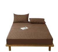 Housse De Matelas Housse de matelas imperméable, rembourrage épais, en tissu confortable, ensemble draps, protection for la maison ProtèGe Matelas(Coffee,180x220cm(71x86.6in))