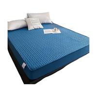 Housse De Matelas Housse de matelas matelassée imperméable, drap-housse, protège-matelas, tapis en Latex ProtèGe Matelas(Blue,150x190x30cm)