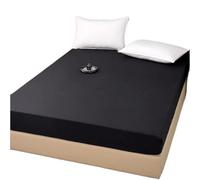 Housse de Matelas imperméable, protège-Matelas, Tissu Doux, Housse sans taie d'oreiller pour Matelas Epais(Black,140x190cm)