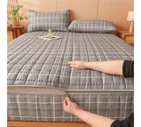 Housse de Matelas intégrale 360° avec Fermeture éclair Respirante, Lavable en Machine et Anti-Bouloches Protection pour Lits de Taille Full, Queen et King(B,180x220+25cm)