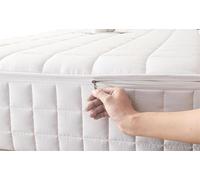 Housse de Matelas Intégrale avec Fermeture Éclair - Matelassé Épais, Respirante, 90x190/90x200/140x190/180x200 cm, Personnalisable, Protège-Matelas Anti-Tache(Blanc,80x190x15cm)