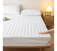 Housse de Matelas Intégrale avec Fermeture Éclair Protection Respirante et Lavable - 90x190, 90x200, 140x190, 140x200, 160x200, 180x200cm Protège Matelas Amovible(White,70x190+21cm)