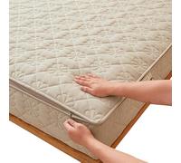 Housse de Matelas Intégrale Respirante 90x190/200,140x190/200,160x190/200 Surmatelas Housse de Matelas de Protection avec Fermeture éclair Amovible Lavable Protege Matelas Matelassé (180X200+14cm,D)