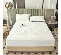 Housse De Matelas ProtèGe Matelas Renove Matelas Integral RéNove Matelas Integral Fermeture éClair Protege Matelas Matelassé à Cinq CôTéS Surmatelas(5-1,180x220+25cm)