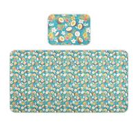Housse de matelas rafraîchissante en noix de coco tropicale pour lit de bébé, 71,1 x 132,1 cm, alèses ultra douces pour enfants, adultes