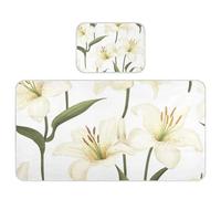 Housse de matelas rafraîchissante pour berceau de bébé Motif fleurs de lys 71,1 x 132,1 cm