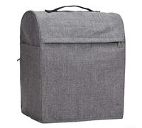 Housse de mélangeur sur pied pour mixeur à tête inclinable de 4,5 à 5 litres, sac de rangement en coton anti-poussière avec poches, rembourrage doux pour appareils de cuisine, gris, 35,6 x 24,1 x 35,6