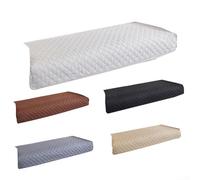 Housse de meubles 77 x 178 cm en tissu écossais brossé imperméable avec propriétés antidérapantes et résistantes aux rayures pour protection de canapé (noir)