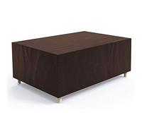 Housse de meubles de jardin rectangulaire imperméable et résistante en tissu Oxford 420D résistant au vent et aux UV pour terrasse et cubes 213 x 132 x 74 cm