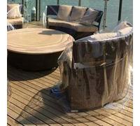 Housse De Meubles De Jardin Transparente Housse De Chaise De Salle à Manger étanche à L’Eau Et à L’Eau Housse en PVC Transparent pour Balcon Patio Canapé Personnalisab, Clear Frosted, 250x200x80CM