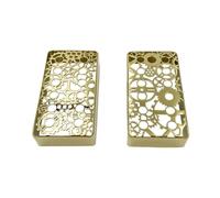 Housse de micro de guitare électrique creuse Humbucker Coque de protection Accessoires de quincaillerie Texture laiton Coque Humbucker en laiton